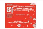 Kepala Badan Pendapatan Daerah (BAPENDA) dan beserta Staf Kabupaten Tangerang Mengucapkan Dirgahayu Republik Indonesia Ke- 81 Tahun, 17 Agustus 2026.